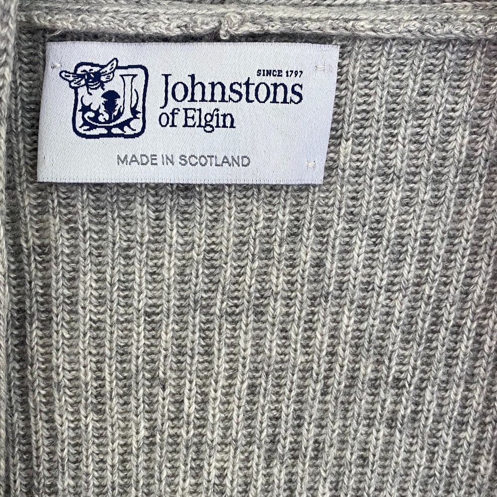 Johnston of Elgin Silk Cashmere Cardigan Shawl | M - Picture 2 of 6